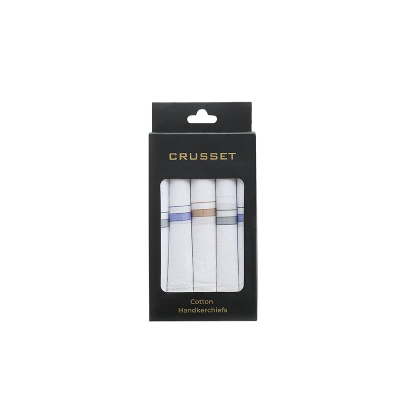 CRUSSET White Pack of 5 Solid Handkerchiefs