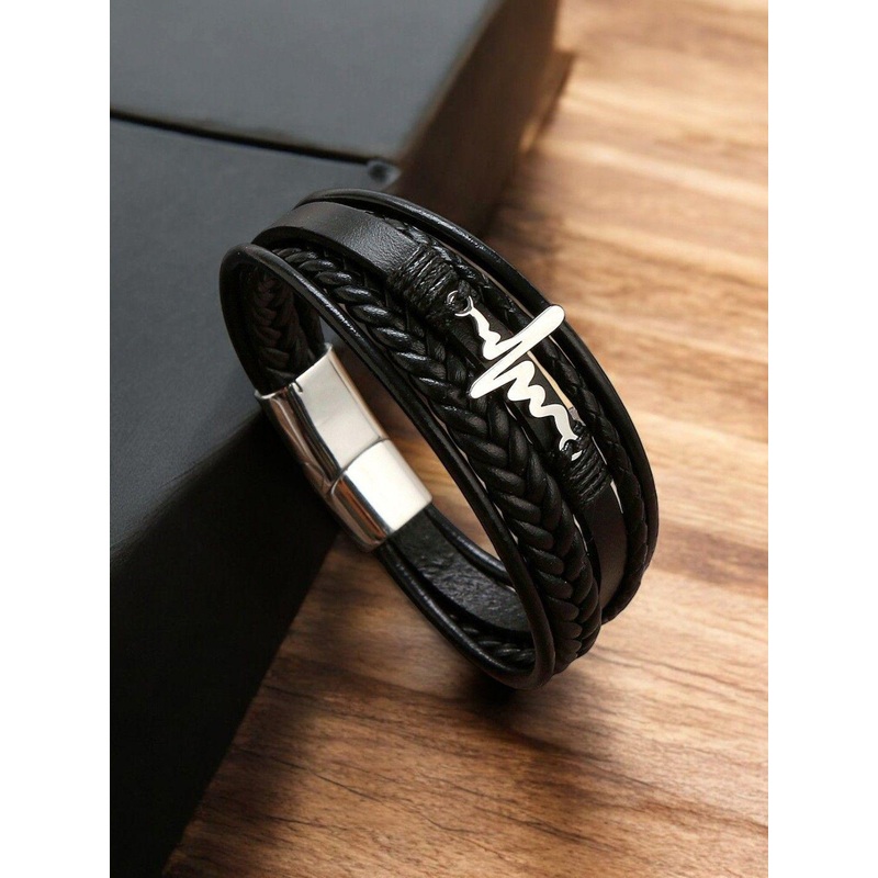 HOT AND BOLD Men Handcrafted Wraparound Bracelet