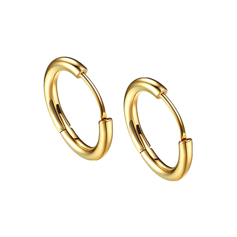 KARISHMA KREATIONS Men Gold-Plated Hoop Earrings