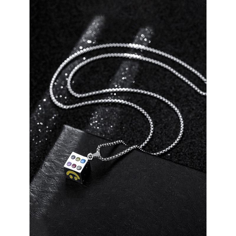 SALTY Stainless Steel Square Pendant with Chain