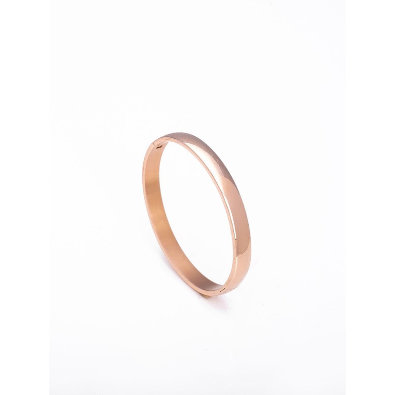 SWASHAA Men Ethan Stainless Steel Rose Gold-Plated Kada Bracelet