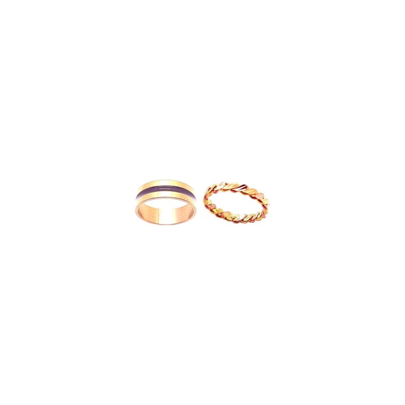 Dynamic Retail Global Unisex Set Of 2 Finger Rings