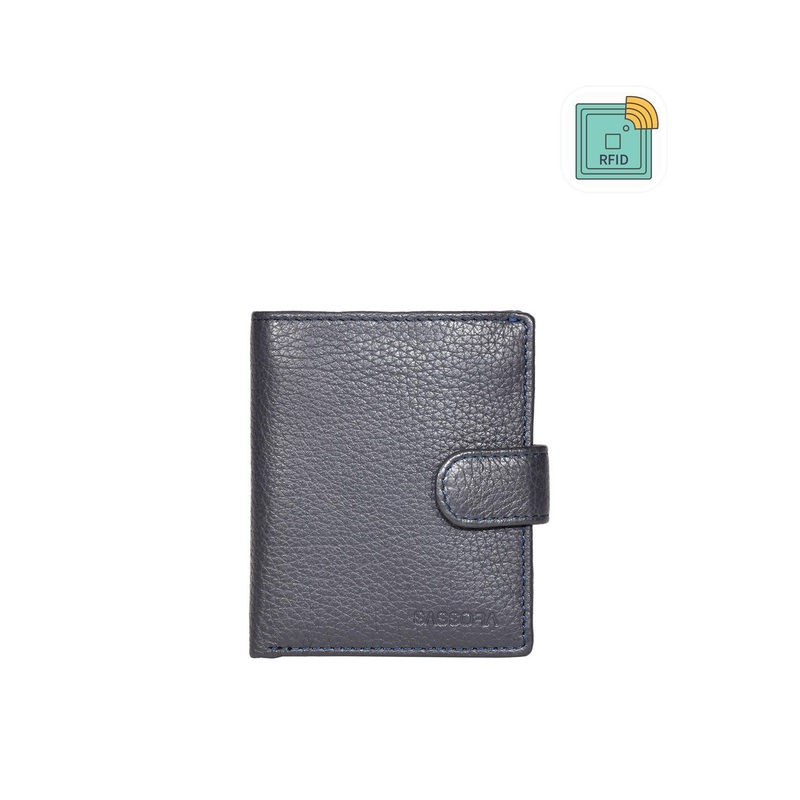 Sassora Men Genuine Leather RFID Two Fold Wallet