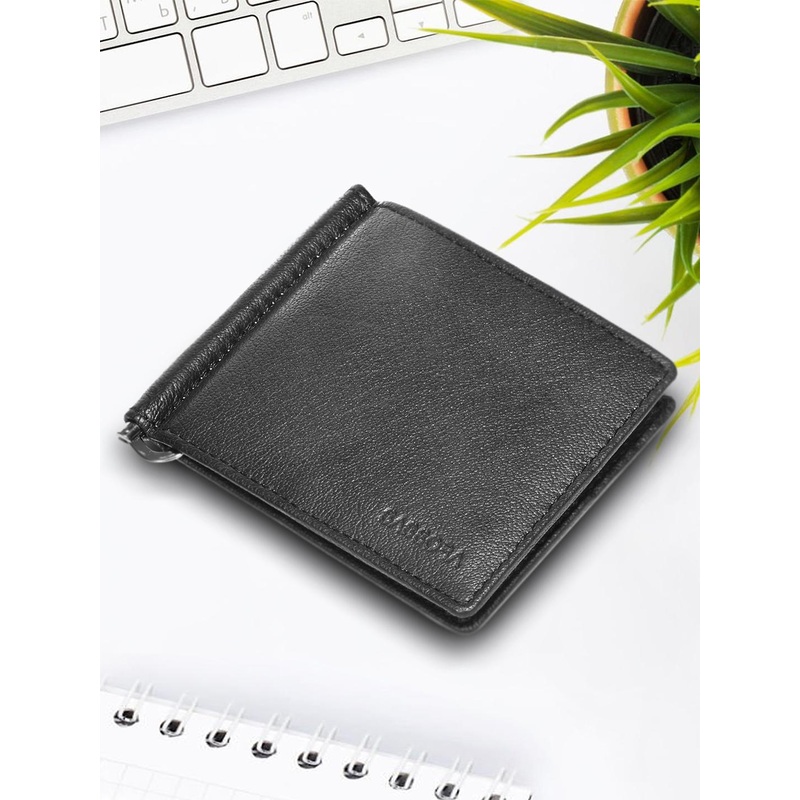 Sassora Men Genuine Leather Two Fold Wallet