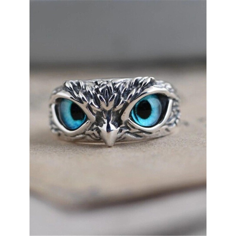 Teeragaj Unisex Textured Owl Shaped Finger Ring