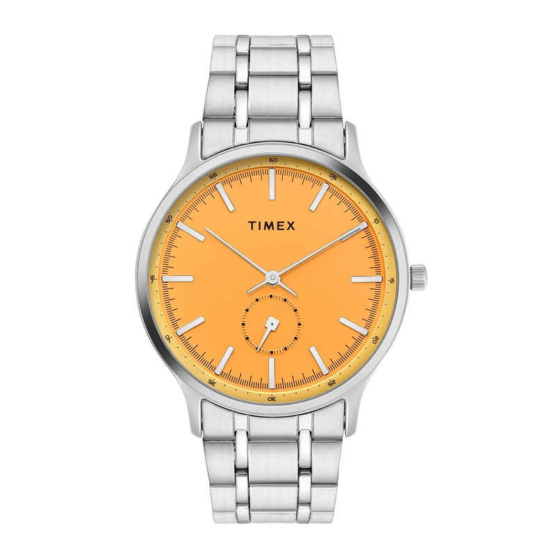 Timex Men Round Dial & Stainless Steel Bracelet Style Straps Analogue Watch – TWTG10521
