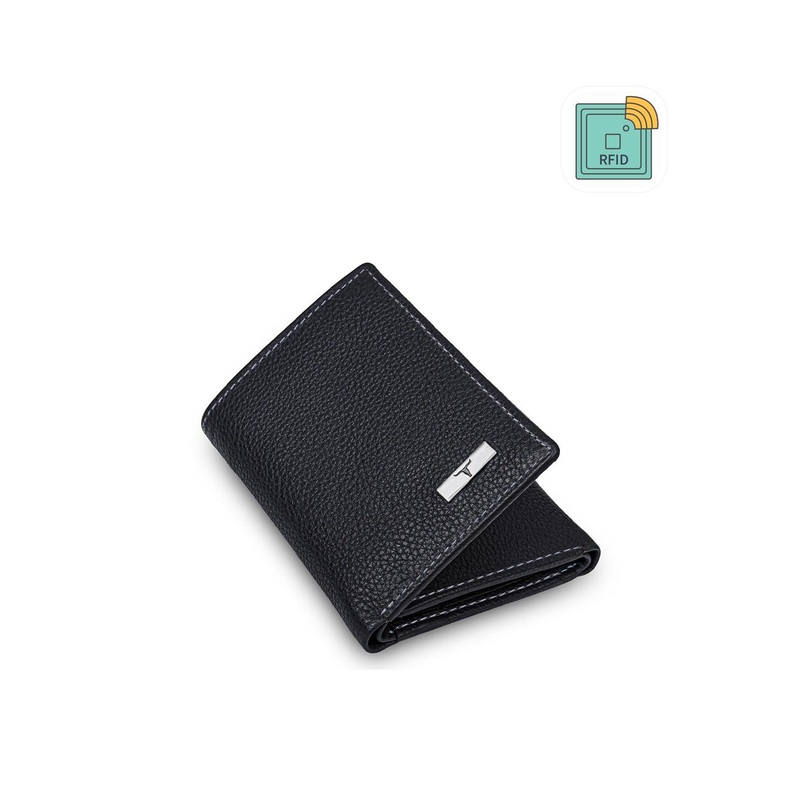 URBAN FOREST Men Textured Leather Three Fold Wallet