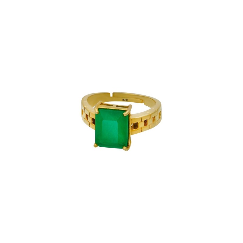 3.25 Ratti Panna Emerald Adjustable Ring With Lab Certificate