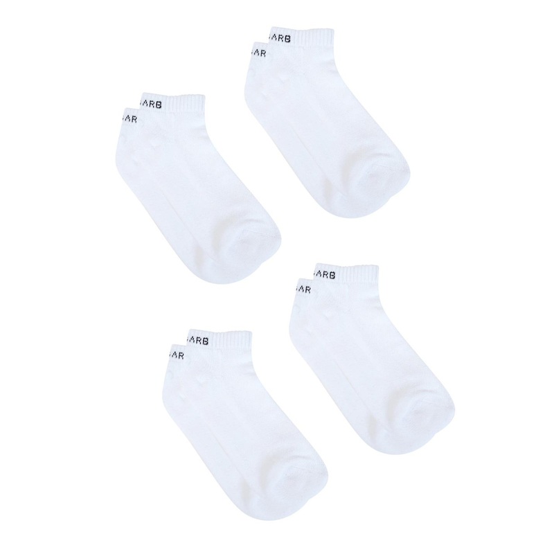 AIR GARB Pack of 4 White Low Ankle Cushioned Socks