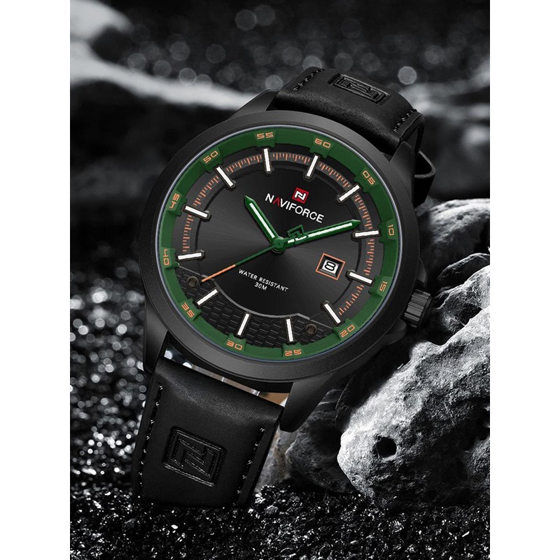 Naviforce Men Dial & Leather Straps Analogue Watch NF9248L_B GN B