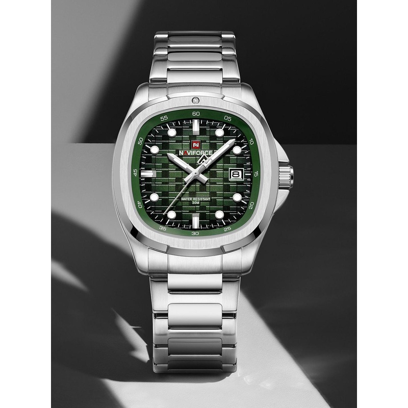 Naviforce Men Dial & Stainless Steel Straps Analogue Watch NF9240_S GN S