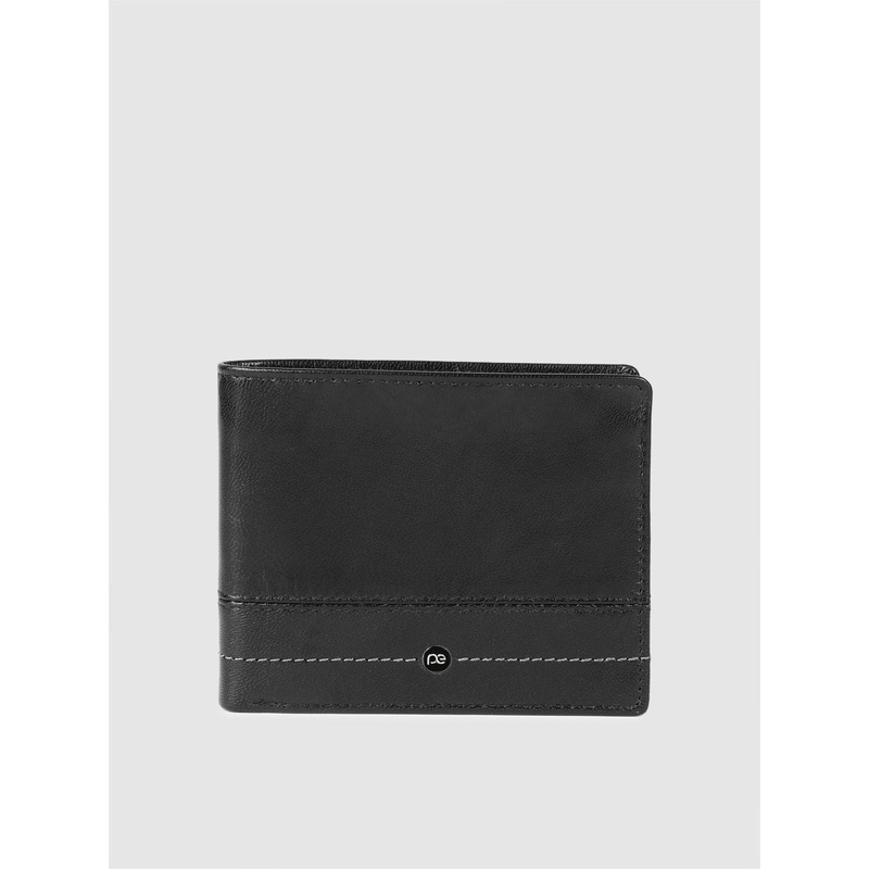 Peter England Men Self-Design Leather Two Fold Wallet