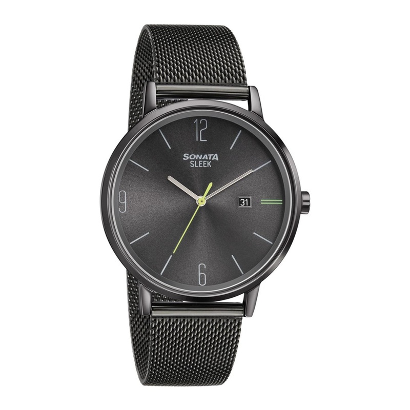 Sonata Sleek 3 Men Stainless Steel Straps Analogue Watch NR7131NM01