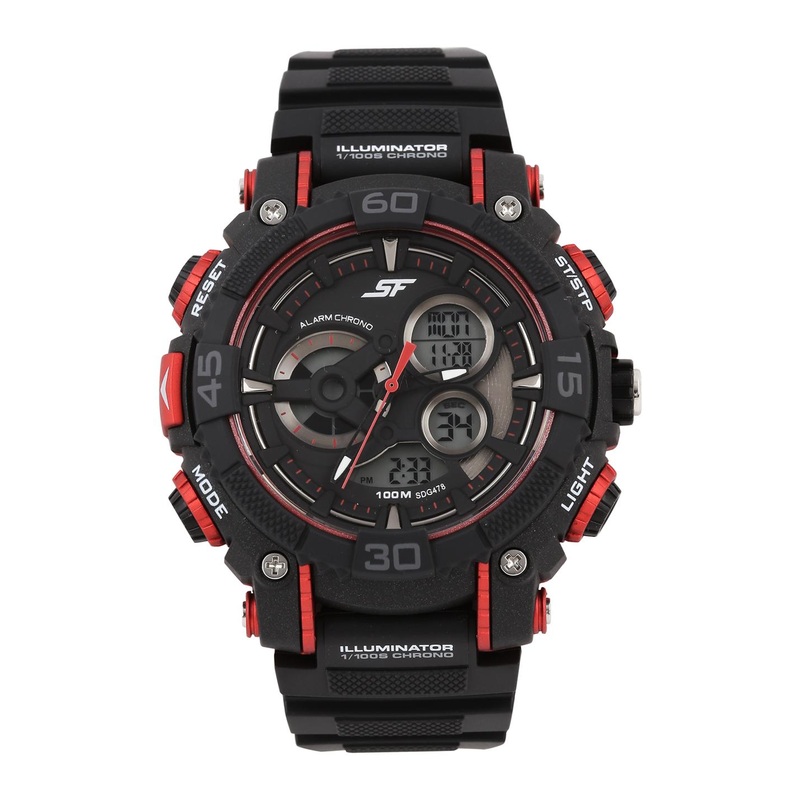 Sonata Xtrem Gear Men Black Digital watch NL77070PP03