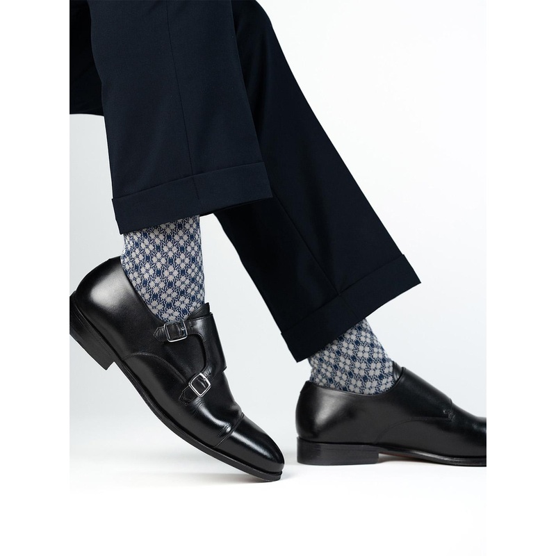Theater Men Plaid Dress Socks