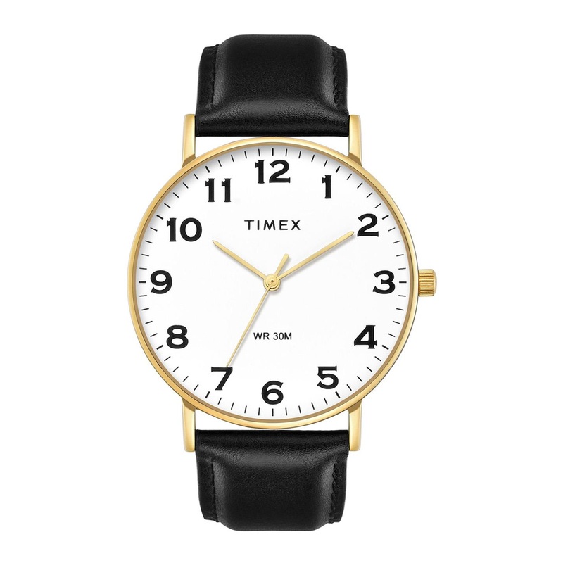 Timex Men Brass Dial & Leather Straps Analogue Watch TWTG12202