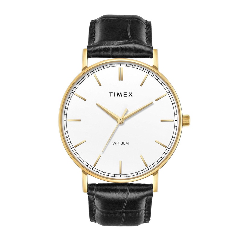 Timex Men Brass Leather Straps Analogue Watch TWTG12200