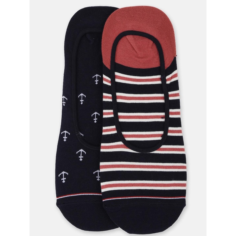 Tommy Hilfiger Men Pack Of 2 Striped Shoe Liner Socks Men Pack Of 2 Shoe Liner Socks