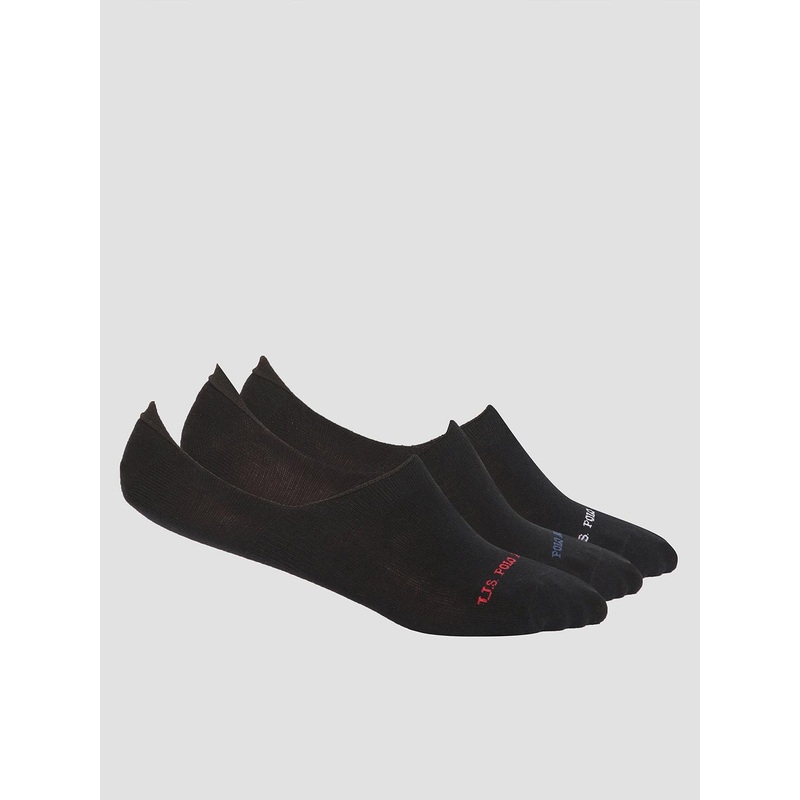 U.S. Polo Assn. Men Pack Of 3 Aloe Finish Anti Microbial Patterned Shoe Liner Socks