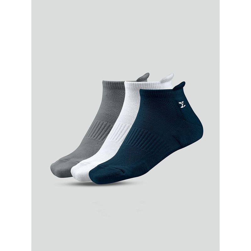XYXX Men Pack Of 3 Cotton Ankle-Length Socks