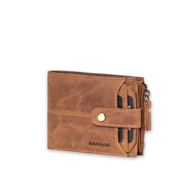BAGMAN Men Leather Two Fold Wallet
