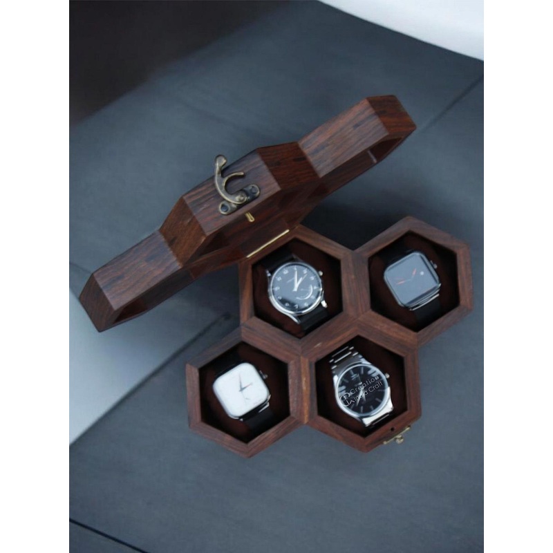 Creation India Craft Brown Wooden Vintage Watch Box