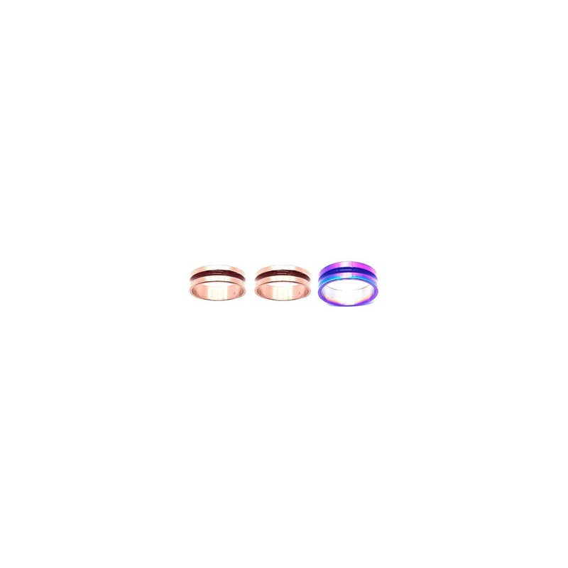 Dynamic Retail Global Set of 3 Rings for Men & Women, Gold-Multicolor Alloy Ring ()