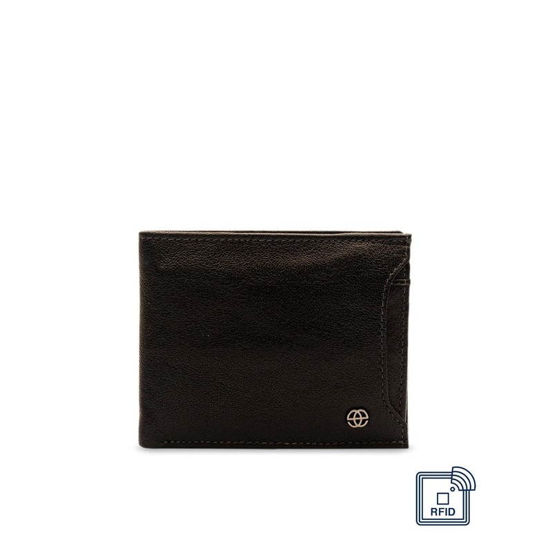 Eske Men Brown Solid Two Fold Leather Wallet