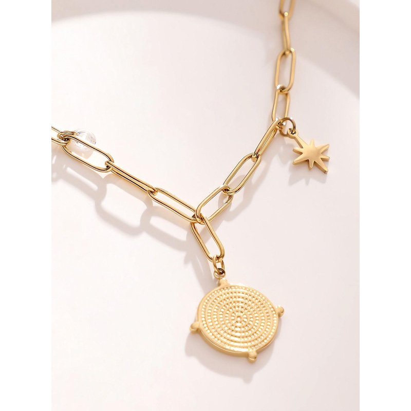 French Accent Men Gold-Plated Minimal Chain
