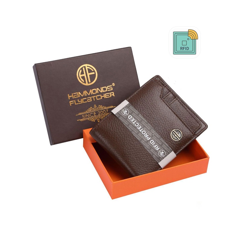 HAMMONDS FLYCATCHER Men Brown Leather Two Fold Wallet