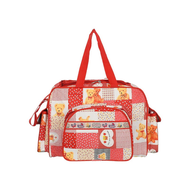 Kuber Industries Floral Printed Shopper Tote Bag with Cut Work