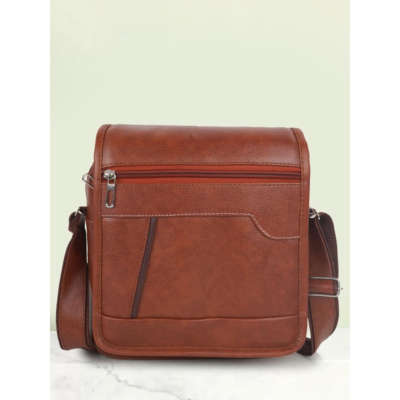 PARSLEY Men Textured Structured Crossbody Sling Bag