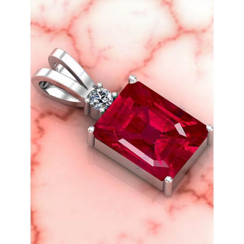 Sidharth Gems Unisex Brass Rhodium-Plated Pendant