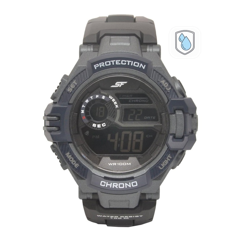 Sonata Men Black & Grey Digital Watch 77075PP02