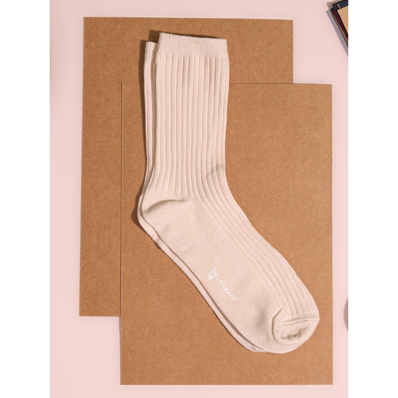 Thela Gaadi Unisex Calf Length Ribbed Socks