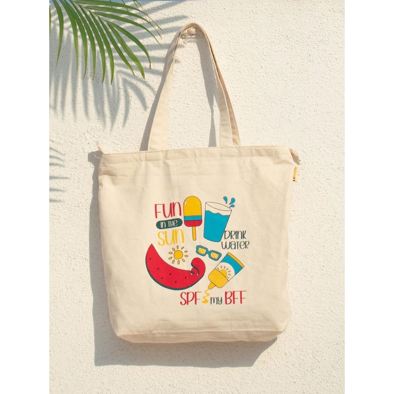 Thela Gaadi Unisex Graphic Printed Shopper Tote Bag