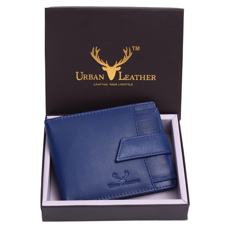 URBAN LEATHER Men Textured Short Two Fold Wallet