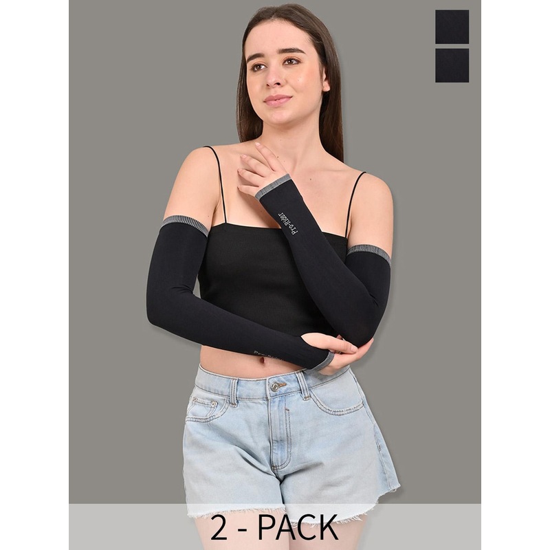 BAESD Unisex Pack Of 2 UV Sun Protection Compression Stretchable Cool Arm Sleeves Gloves