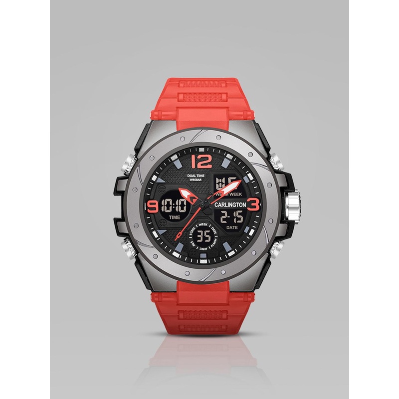 CARLINGTON Men Analogue Chronograph Watch Endurance 9105 Red