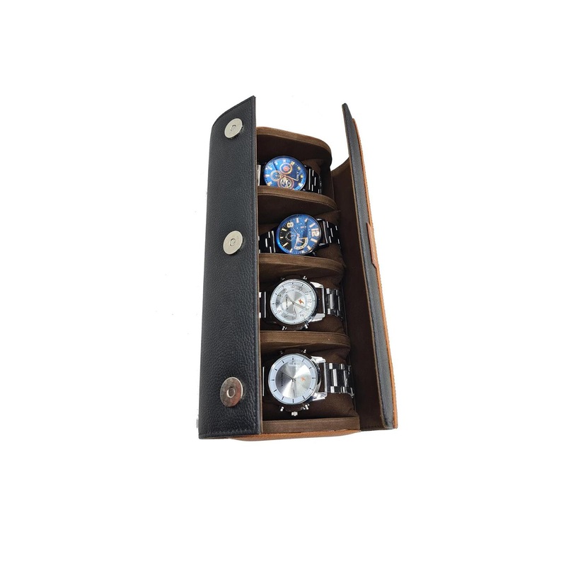 essart Textured 4-Slot Watch Organiser