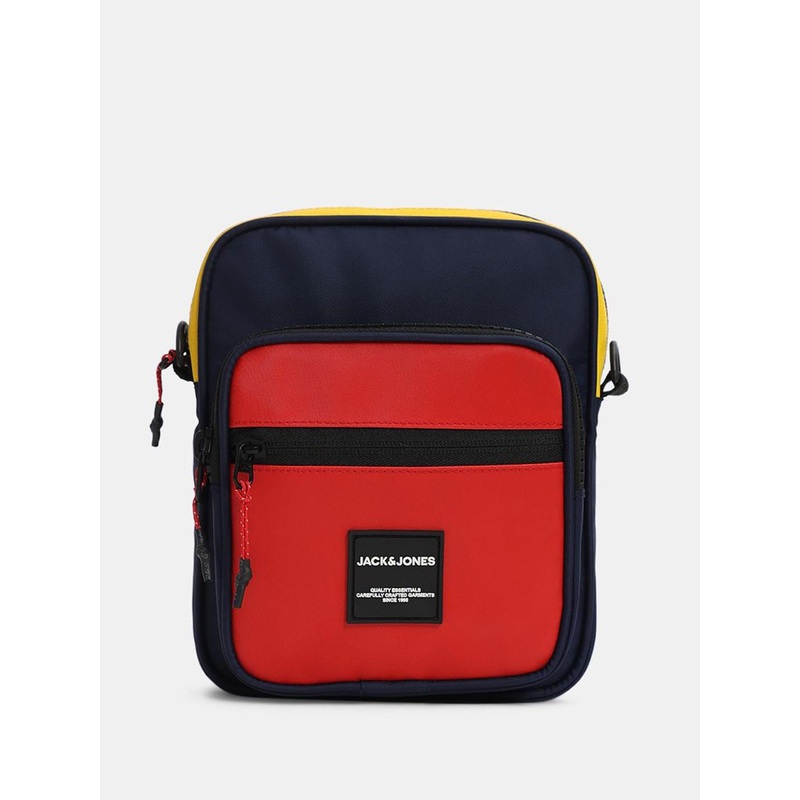 Jack & Jones Colourblocked Structured Sling Bag with Quilted