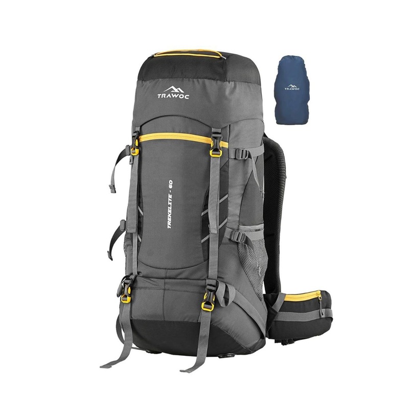 TRAWOC TREKELITE Solid 60L Rucksack With Shoe Compartment for Camping Hiking Trekking