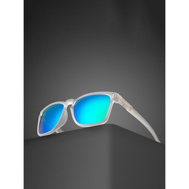 AFERELLE Unisex Square Sunglasses with Polarised Lens RMATCLRGRNV0