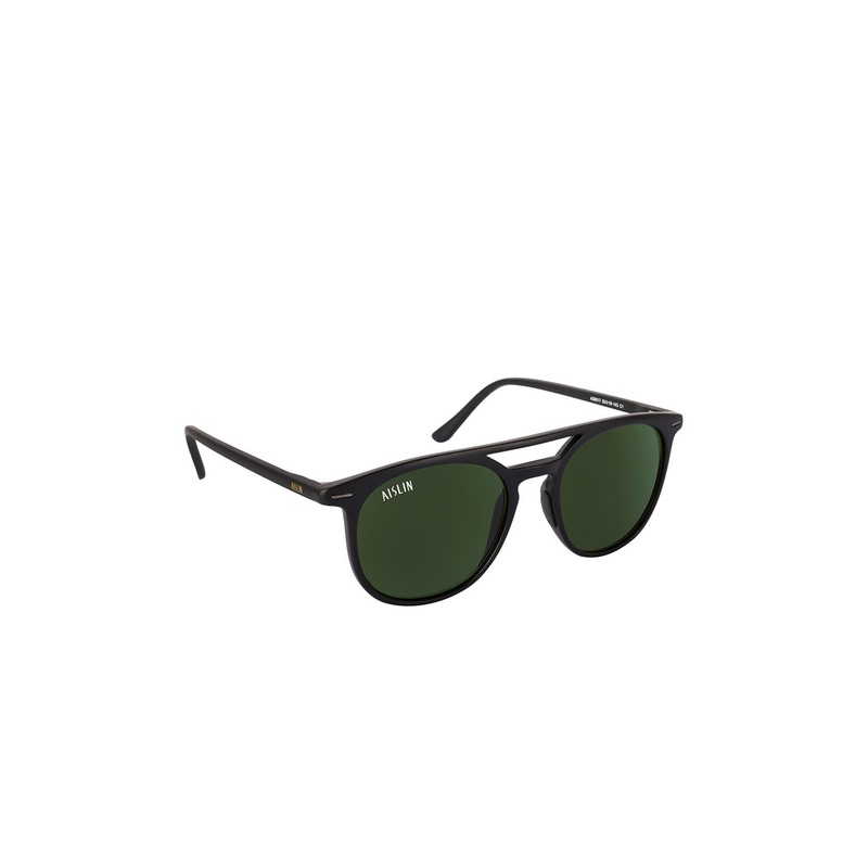 AISLIN Unisex Green Lens & Black Wayfarer Sunglasses with UV Protected Lens