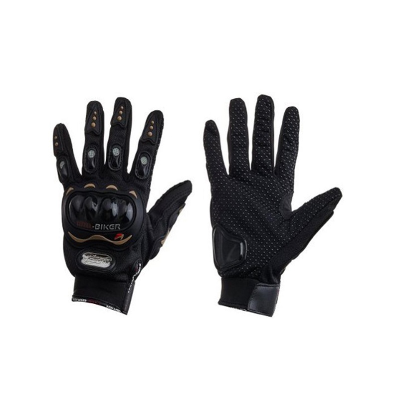 BAESD Men Probiker Textured Leather Riding Gloves