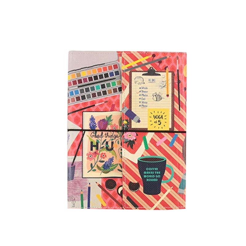 Chumbak Orange & Green Printed Note book