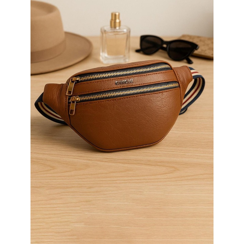 CIMONI Premium PU Leather Waist Pouch Bag