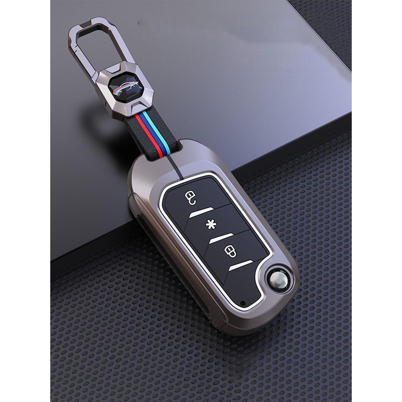 CONTACTS Metal Silicon Mahindra 3 Button Compatible Key Cover