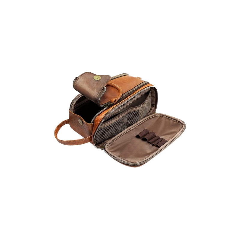 CONTACTS Tan-Coloured Solid Toiletry Bag