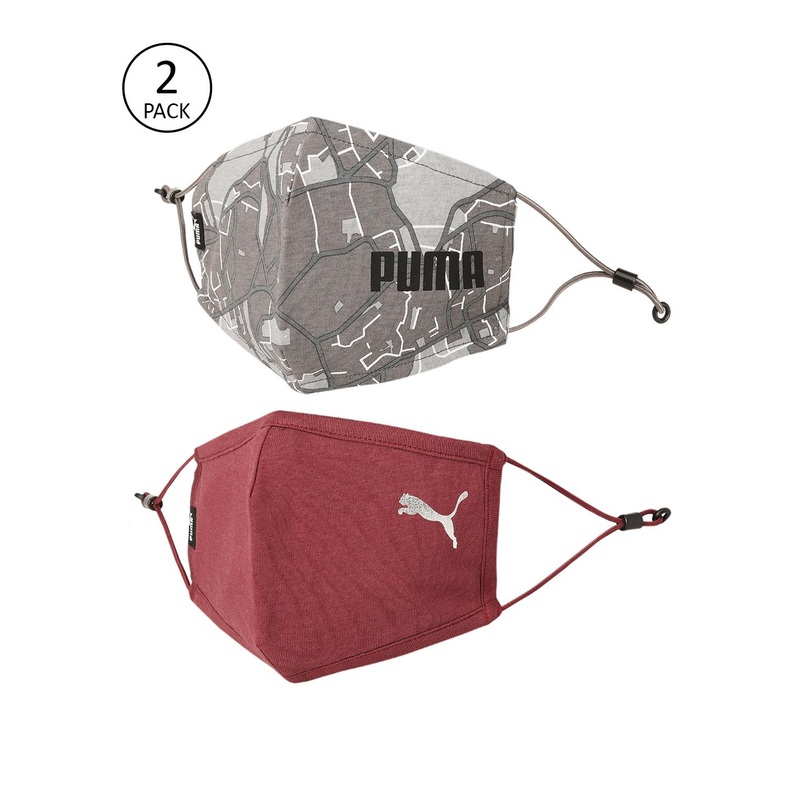 Puma Unisex Pack Of 2 Adjustable Topo AOP 5-Ply Outdoor Masks